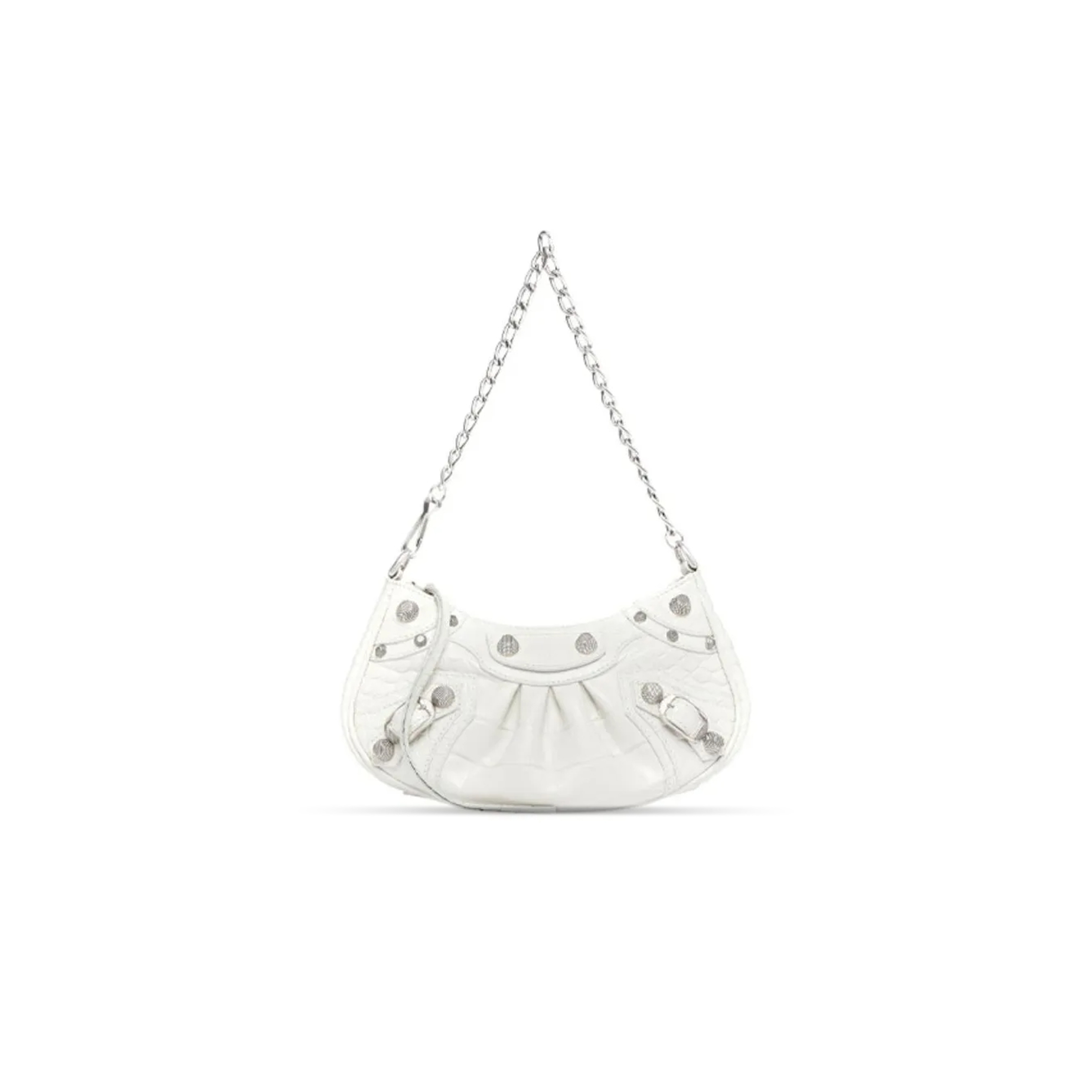 Ba1en*iaga women''s le cagole chain bag mini in white 69581423eby9016 (20.8*13*4.3cm)